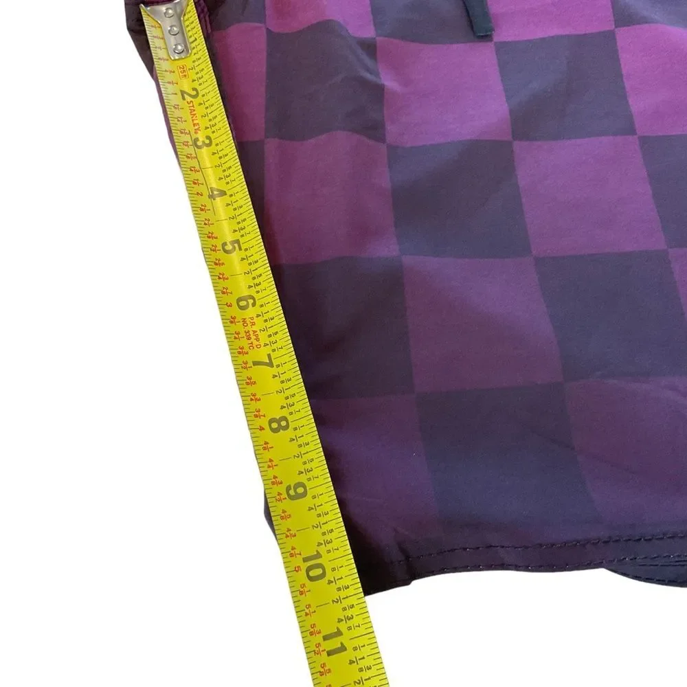 NWOT Atama Shorts Boardshorts Men’s 34-35 Purple Checkered MMA Jiu Jitsu Brazil